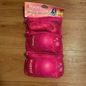 Razor protective gear for any sport pink girls knee pads and elbow pads